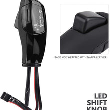Electronic Gear Shift Knob Shift Knob Lever, LHD Automatic LED Gear Shift Knob for B-M-W E90 E91 E93 E81 E82 E84 E87 E88 E89(Jet Black)