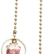 Lucky Cat Car Charm pendant Rear View Mirror Pendant Porcelain Figurine Hanging Pendant Car Accassories (Blue & Pink)