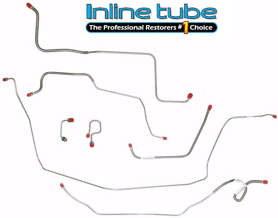 Compatible With 1971 CHEVY C10 GMC C15 2 WHEEL DRIVE POWER BRAKES BRAKE LINE SET KIT