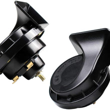 FARBIN Compact Horn 12V Car Horn Loud Low-Tone 410HZ Waterproof Auto Horn Electric Snail Horn Universal for Any 12V Vehicles(Single low pitched snail horn, 12v)