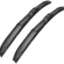 AutopartsMaster Windshield wiper blades Hybrid Front Window U wiper 26" + 16" Car Front Window Windshield wiper blades U J-hook NO.19515-3 (set of 2)