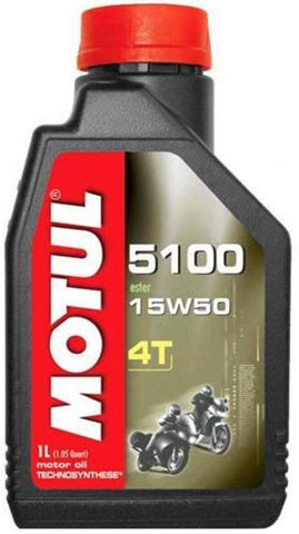 Motul 5100 4T Synthetic Ester Blend Motor Oil - 15W50 - 1qt. 3082QTA