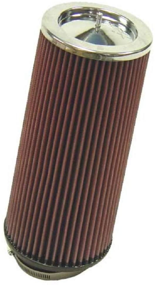 K&N Universal Clamp-On Air Filter: High Performance, Premium, Replacement Engine Filter: Flange Diameter: 3.5 In, Filter Height: 12.125 In, Flange Length: 1.75 In, Shape: Round Tapered, RF-1004