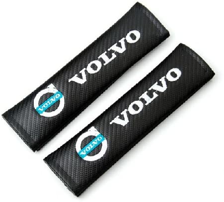 2pcs VOLVO Carbon Fiber Car Styling Accessories Seat Belt Shoulders Pad Truck Cover V40 V60 S60 S80 XC60 XC90