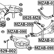 Gj6A28450 - Arm Bushing (for Rear Arm) For Mazda - Febest