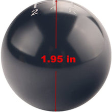 DEWHEL JDM Round Ball Billet Weighted Five-Speed 5 Speed MT Manual Gear Stick Shifter Shift Knob M10 x 1.5 Screw On for Honda Acura (Black)