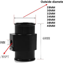 BEESCLOVER 28-40MM Water Temp Temperature Joint Pipe Sensor Gauge Radiator Hose Adapter 36mm