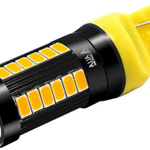 Alla Lighting 2800lm 7440 7443 LED Bulbs Xtreme Super Bright T20 7441 7442 7444NAK 7443LL LED Bulb 5730 33-SMD Car Truck Turn Signal Blinker Lights Replacement, Amber Yellow