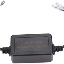Akozon Decoders Error Cancelers 2Pcs H1 H3 LED Headlight Decoders Anti Flicker Adapters Flash Error Warning Cancelers