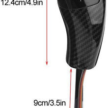 Qii lu LHD Automatic LED Gear Shift Knob, F30 Style Gear Shift Knob Retrofit Kit for E46 E60 E61(Carbon Fiber Texture)