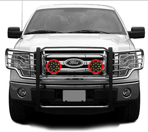 Black Horse Off Road 17FP30MSS-PLR Stainless Steel Grille Guard Kit with 7