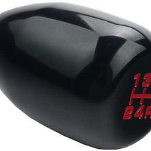 DEWHEL 5 Speed Manual Gearbox Shift Knob M12x1.25 Screw On Aluminum Black