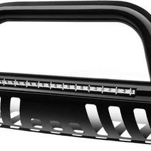 AUTOSAVER88 Bull Bar with LED Light Bar Compatible for 2004-2020 Ford F-150//2003-2014 Navigator 3" Tubing Front Grille Brush Push Bumper Guard Include Skid Plate Light Mount Black