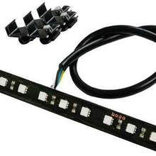 iJDMTOY (1) Brilliant Red Universal 12-SMD LED Aluminum Bar Compatible With Motorcycle Bike ATV Car RV SUV, etc On Brake Tail Light & Left/Right Turn Signal Lamp