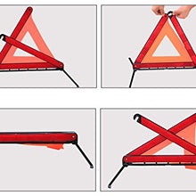 KAFEEK Reflective Warning Triangle Emergency Warning Triangle Roadside Safety Triangle Kits (Set of 3)