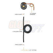 GlowShift Black 7 Color 30 PSI Turbo Boost/Vacuum Gauge Kit - Includes Mechanical Hose & T-Fitting - Black Dial - Clear Lens - for Car & Truck - 2-1/16" 52mm
