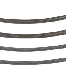 (D-6-7) Inline Tube Braided Stainless Steel Flex Hose Set Compatible with 1963-82 Chevrolet Corvette with Front and Rear Disc Brakes