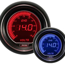 Volt Gauge- Electrical Red/blue EVO Series 52mm (2 1/16")