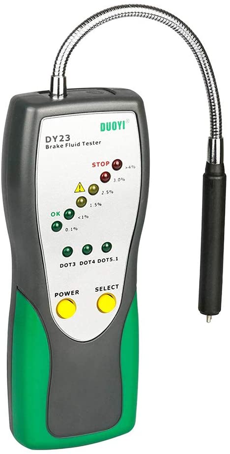 LANGYINH Automotive Brake Fluid Tester Goose Neck Detector Sound and Light Double Alarm,Support DOT3 DOT4 DOT 5 Auto Detector