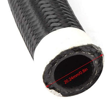 Oil Hose, AN10 Black Nylon Braided Oil Hose Fuel Line Accessory Replacement