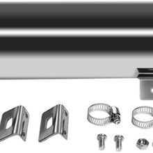 DEMOTOR PERFORMANCE 3"X 10" Inch Polished Stainless Steel Radiator Overflow Tank Universal Fit.