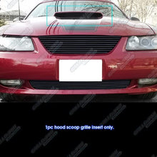 APS Compatible with 1999-2004 Ford Mustang GT V8 Hood Scoop Black Billet Grille Grill Insert F66020H