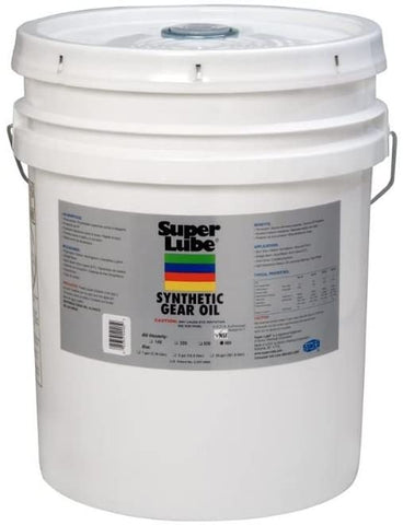 Pail Super Lube Synthetic Gear Oil ISO 220 5 Gal.