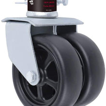 NBJINGYI 6" 1200lbs Dual Trailer Swirl Jack Caster Wheel with Pin fits Any Jack Better Soft Ground Roll