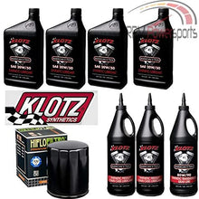 RPM Complete Oil Change Kit HiFlo Klotz Harley Davidson 20W50 Synthetic 7 Quarts