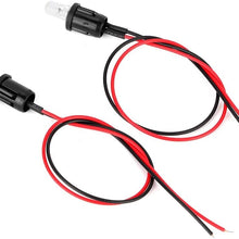 Car Light 2Pcs, Aramox DC 12V Red LED Dummy Alarm Warning Security Light, Anti-theft Security Light Indicator for Cars,Boats, RV's, Motorcycle's, Home Security