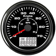 ELING Waterproof GPS Speedometer Odometer 0-70Knots 0-80MPH with 8 Different Backlight 3-3/8"