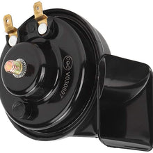 Acouto Waterproof Auto Horn 12V,Universal Car Horn 12V 105dB Truck Dynamic Speaker Monophonic Snail Black Waterproof