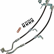 J&M Products - Hotpart.com Stainless Steel Brake Hose Kit with ABS Fits 2005-2014 Ford Mustang Front - Black Cover