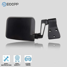 ECCPP Texture Side View Mirror Black Pair Side Mirror Replacement fit for 1987-2002 Jeep Wrangler (exclude 1996) with Manual Folding