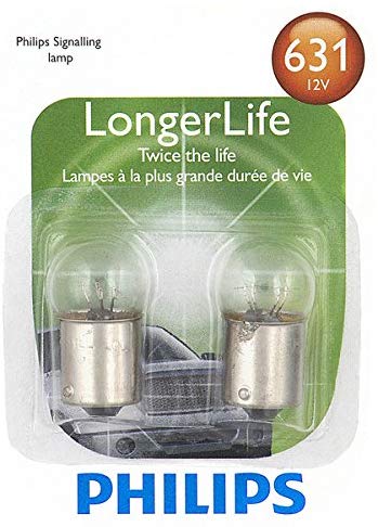 Philips 631 LongerLife Miniature Bulb, 2 Pack