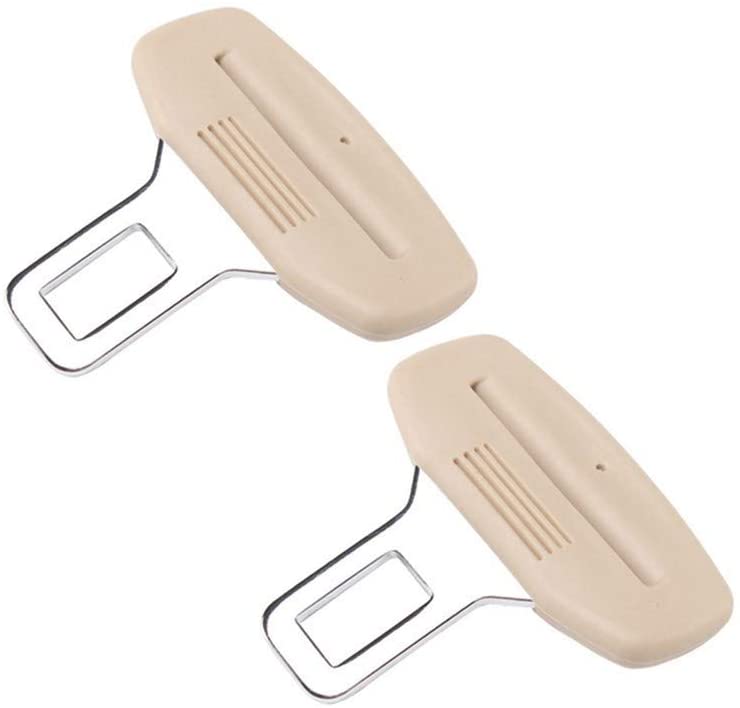 Auto Seat Belts Car Parts, 2 Pack Safety Buckle Seat Belt Plug Universal Connector Bayonet Safety with Card Insert