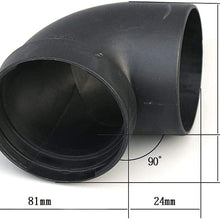 Leiyini Car Plastic Air Ducting Pipe Elbow Outlet Connector 75mm/3inch Air Parking Heater Accessory