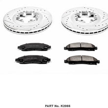 Power Stop K2066 Front Brake Kit with Drilled/Slotted Brake Rotors and Z23 Evolution Ceramic Brake Pads,Silver Zinc Plated