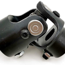 Ensun 3/4 DD x 1 DD Black Single Steering Shaft Universal U Joint, Maximum Working Angle: 35° Degree, Total Length: 83mm (3-1/4")
