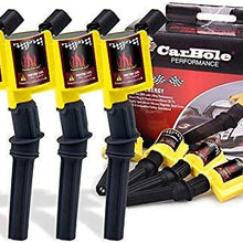 CarBole Ignition Coil Pack DG508 V8 Auto Car Parts Spark Plugs Compatible with Ford Lincoln Mercury 4.6L 5.4L C1454 C1417 FD503 8Pcs Yellow