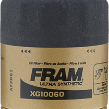 FRAM Ultra Synthetic Automotive Replacement Oil Filter, Designed for Synthetic Oil Changes Lasting up to 20k Miles, XG10060 with SureGrip (Pack of 1)