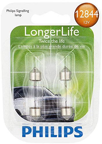 Philips 12844 LongerLife Miniature Bulb, 2-Pack (12844LLB2)