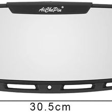 Yoolight Car Rear View Mirror, 12" Wide Angle Universal Curve Convex Rearview Mirror Interior Clip On Original Mirror (White Glass Mirror)