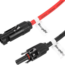 BougeRV 10 Feet 10AWG Solar Extension Cable with Female and Male Connector Solar Panel Adaptor Kit Tool (10FT Red + 10FT Black)