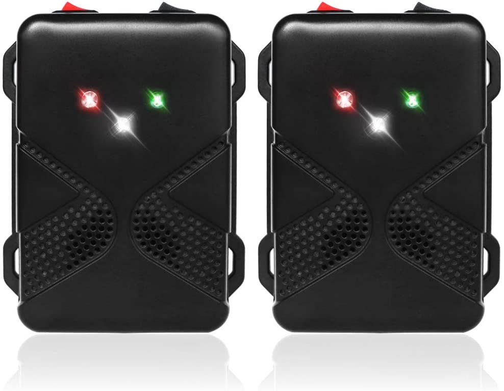 Loraffe Battery Operated LED Rat Strobe Light Electronic Ultrasound Device Keep Mice Away from Your Car Engine Truck Garage Attic Basement Warehouse Shed Under Hood Rodent Defense Vehicle Protection