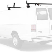 Vantech Aluminum H3 Rack 2 Bar System for a Ford Econoline 1992-On Black