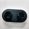 Black Aluminum 2 Port (1-L 1-L) Ac Air Conditioning Heater Hose Firewall Bulkhead