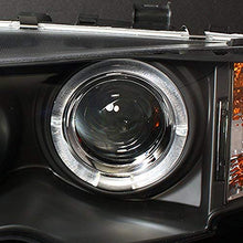 For 2002-2005 BMW E46 3-Series 4 Doors Sedan Black Halo Ring LED Projector Headlights w/Built In Corner Left+Right Side