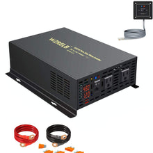 3000 Watt 12V DC Pure Sine Wave Power Inverter with Remote Control Switch, Dual 110V 120V AC Outlets, Automotive Back Up Power Supply Car Converter for RV Truck Boat Camping