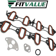 Rugged and Easy Fitting Intake Manifold Gasket Replacement For Sierra Envoy Yukon Compatible with Silverado 1500 Tah 5.3L 6.0L V8 OHV VIN V T MS98016T MIS16340 89060413 MS92211 MS18007 MS4657 MS16340